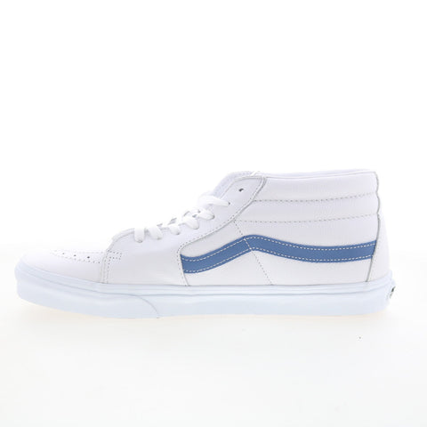 Vans Sk8-Mid VN0A3WM3B38 Mens White Leather Skate Inspired Sneakers Shoes