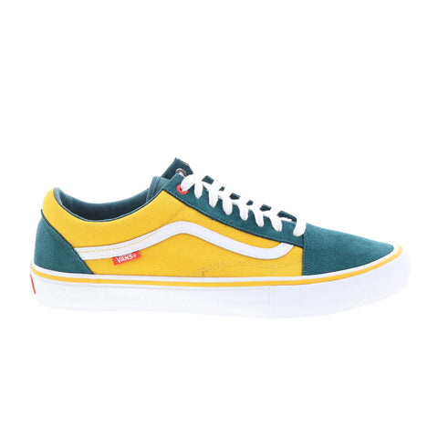 Vans Old Skool Pro VN0A45JC0V1 Mens Yellow Skate Inspired Sneakers Shoes