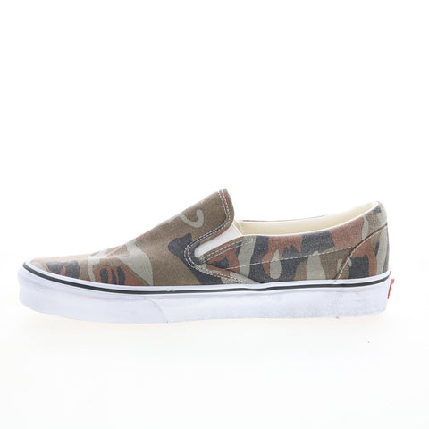 Vans Classic Slip-On VN0A4U3819W Mens Brown Skate Inspired Sneakers Shoes