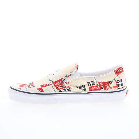 Vans Classic Slip-On VN0A4U38WN4 Mens Beige Skate Inspired Sneakers Shoes