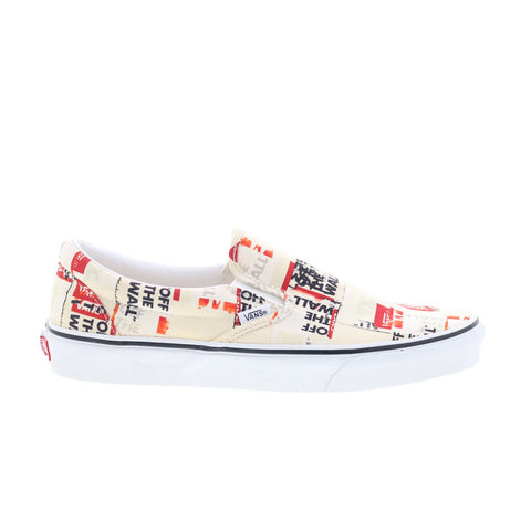 Vans Classic Slip-On VN0A4U38WN4 Mens Beige Skate Inspired Sneakers Shoes