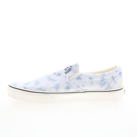 Vans UA Classic Slip-On Mens White Skate Inspired Sneakers Shoes
