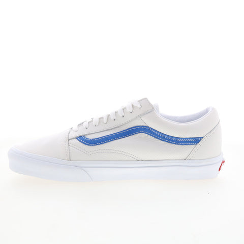 Vans Old Skool VN0A5AO92HK Mens White Leather Skate Inspired Sneakers Shoes