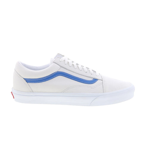 Vans Old Skool VN0A5AO92HK Mens White Leather Skate Inspired Sneakers Shoes