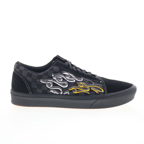 Vans Comfycush Old Skool Mens Black Suede Skate Inspired Sneakers Shoes