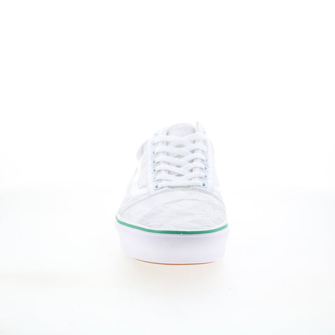 Vans Comfycush Old Skool Mens White Canvas Skate Inspired Sneakers Shoes