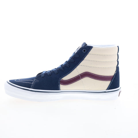 Vans Skate Sk8-Hi VN0A5FCC5S3 Mens Blue Suede Skate Inspired Sneakers Shoes