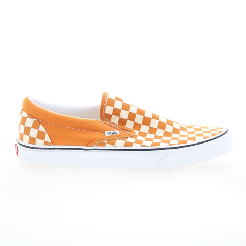 Vans Classic Slip-On VN0A5JMH8LF Mens Orange Skate Inspired Sneakers Shoes
