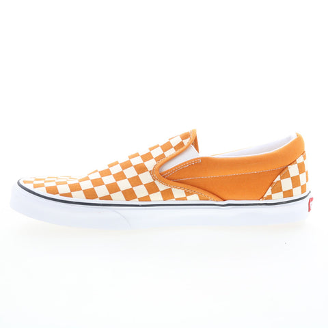Vans Classic Slip-On VN0A5JMH8LF Mens Orange Skate Inspired Sneakers Shoes