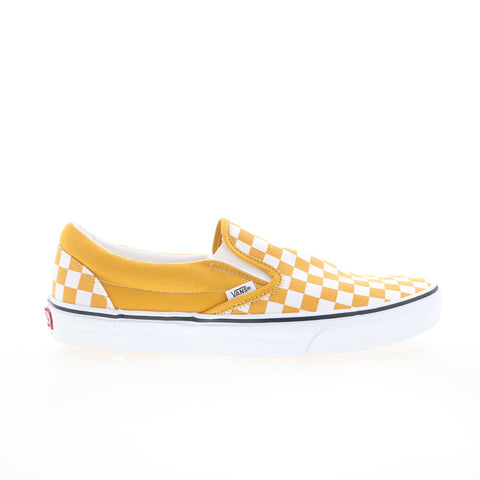 Vans Classic Slip-On VN0A5JMHF3X Mens Yellow Skate Inspired Sneakers Shoes