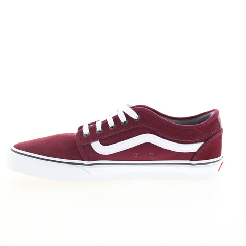 Vans Chukka Low Sidestripe Mens Burgundy Skate Inspired Sneakers Shoes