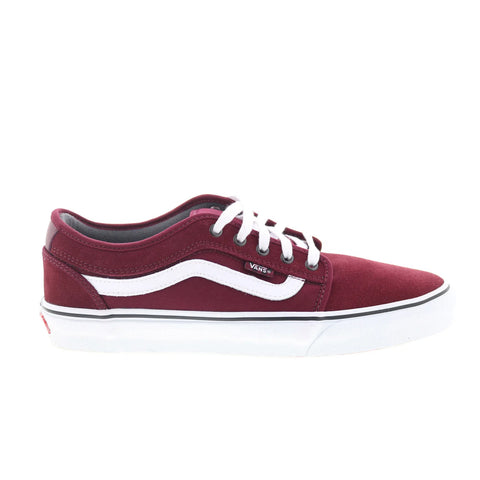 Vans Chukka Low Sidestripe Mens Burgundy Skate Inspired Sneakers Shoes