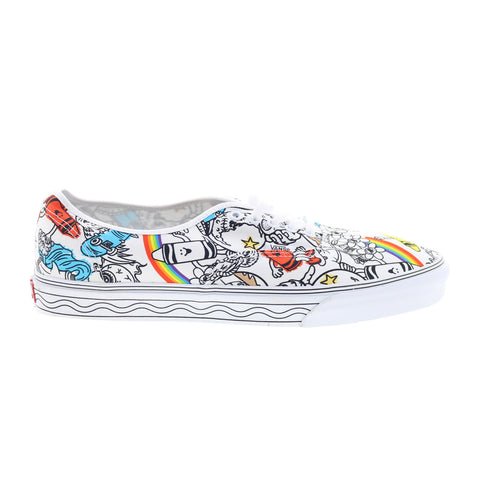 Vans Crayola Authentic VN0A5KRDARE Mens White Skate Inspired Sneakers Shoes