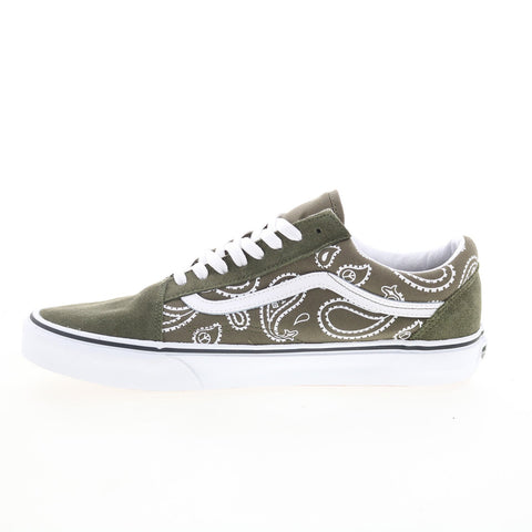 Vans Old Skool VN0A5KRFB0F Mens Green Suede Skate Inspired Sneakers Shoes