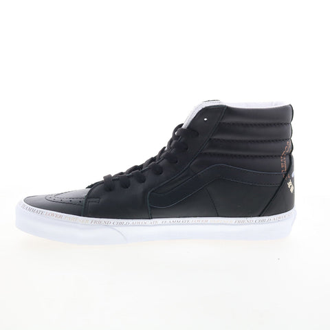 Vans Sk8-Hi VN0A7Q5NB6L Mens Black Leather Skate Inspired Sneakers Shoes