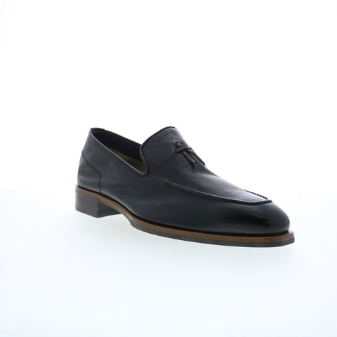 Di Bianco Volta Florian Mens Black Leather Loafers & Slip Ons Casual Shoes