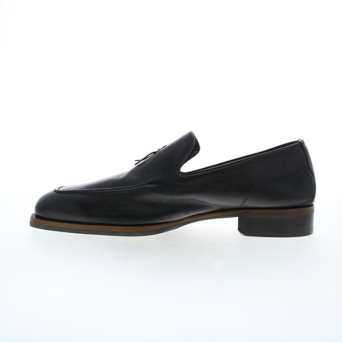 Di Bianco Volta Florian Mens Black Leather Loafers & Slip Ons Casual Shoes