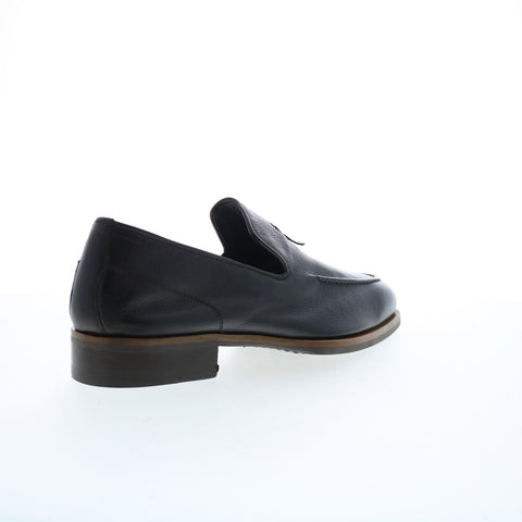 Di Bianco Volta Florian Mens Black Leather Loafers & Slip Ons Casual Shoes