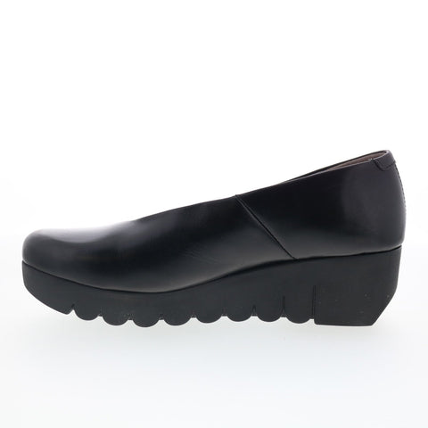 Fly London Voly VOLY200FLY-000 Womens Black Leather Loafer Flats Shoes