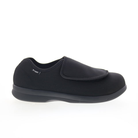 Propet Cush N Foot Womens Black Extra Wide 4E Loafer Slippers Shoes