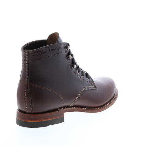 Wolverine 1000 Mile Plain Toe Made In USA Mens Brown Casual Dress Boots