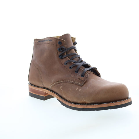 Wolverine 1000 Mile Plain Toe Boot W080075 Mens Brown Casual Dress Boots