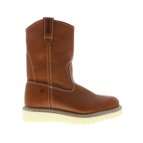 Wolverine Wellington W08285 Mens Brown Leather Slip On Work Boots Boots