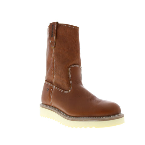 Wolverine Wellington W08285 Mens Brown Leather Slip On Work Boots Boots
