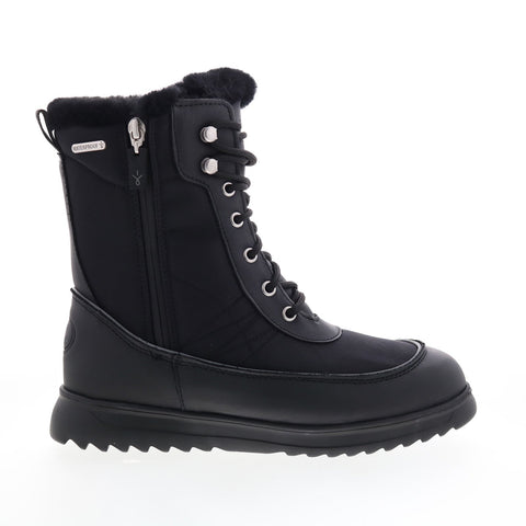 Emu Australia Snowy W12785 Womens Black Leather Lace Up Casual Dress B - Ruze Shoes Emu Australia Snowy W12785 Womens Black Leather Lace Up Casual Dress B - Ruze Shoes