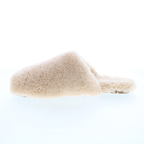 Emu Australia Southbank W12794 Womens Beige Leather Mules Slippers Shoes