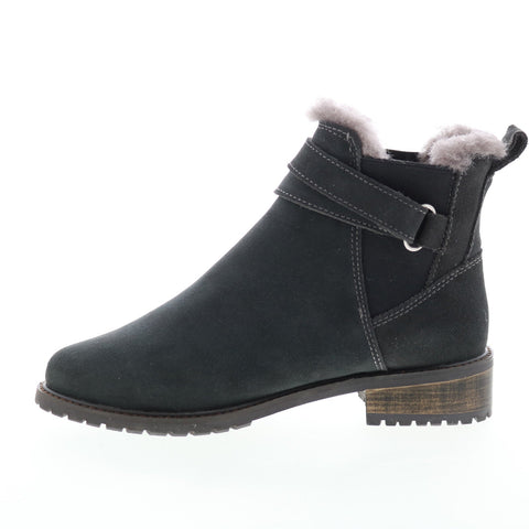Emu Australia Loxton W12803 Womens Gray Suede Ankle & Booties Boots