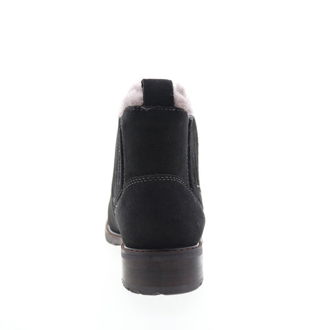 Emu Australia Moira W12975 Womens Black Suede Zipper Ankle & Booties Boots