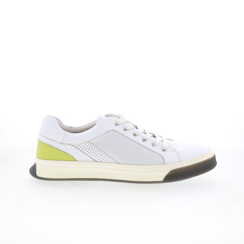 Robert Graham Prototype Mens White Leather Lace Up Lifestyle Sneakers Shoes