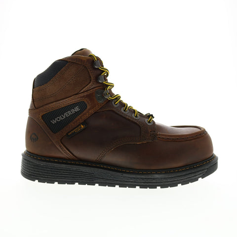 Wolverine Hellcat Wedge Moc Toe Ultraspring WP CM 6" Mens Brown Work Boots