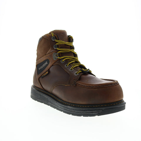 Wolverine Hellcat Wedge Moc Toe Ultraspring WP CM 6" Mens Brown Work Boots