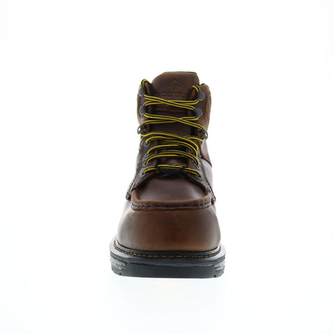 Wolverine Hellcat Wedge Moc Toe Ultraspring WP CM 6" Mens Brown Work Boots