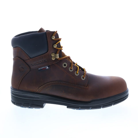 Wolverine Durashock Slip Resistant WP Steel Toe 6" Mens Brown Work Boots