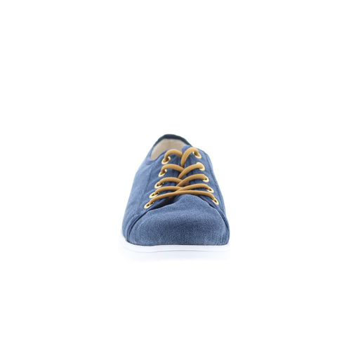 Hitchcock Emma W311 Womens Blue Extra Wide Canvas Lifestyle Sneakers Shoes