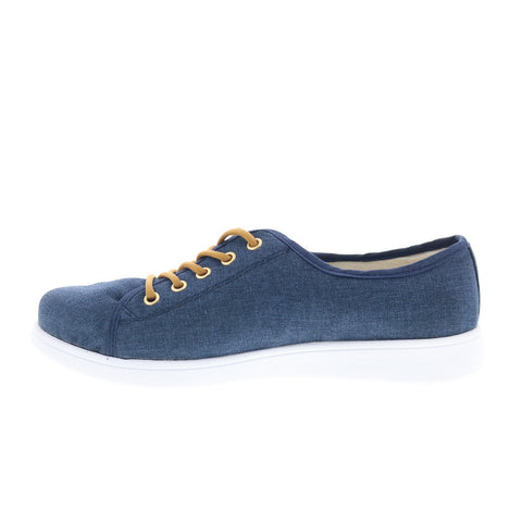 Hitchcock Emma W311 Womens Blue Extra Wide Canvas Lifestyle Sneakers Shoes