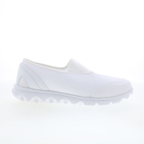 Propet Travelactive Slip on Womens White Extra Wide Lifetsyle Sneakers Shoes