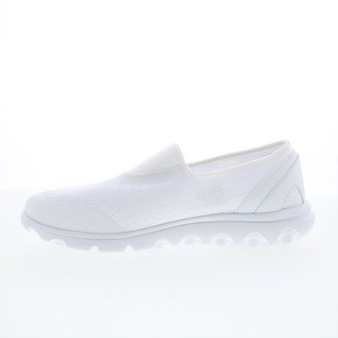 Propet Travelactive Slip on Womens White Extra Wide Lifetsyle Sneakers Shoes