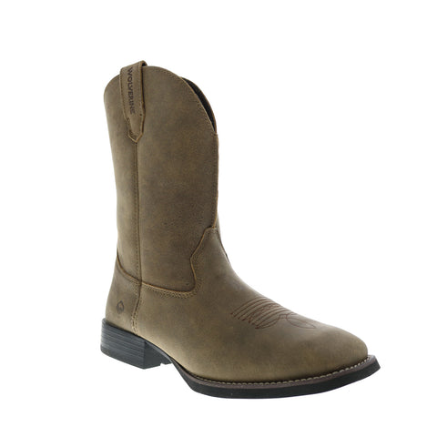 Wolverine Bronc Western W880140 Mens Brown Leather Casual Dress Boots