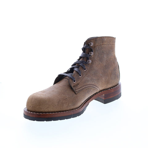 Wolverine 1000 Mile Evans Rough Out Plain Toe Boots W990073 Mens Brown Boots