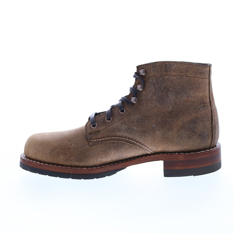 Wolverine 1000 Mile Evans Rough Out Plain Toe Boots W990073 Mens Brown Boots