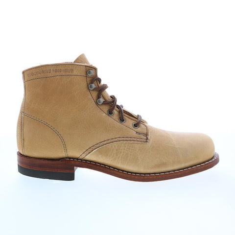 Wolverine 1000 Mile Original W990139 Mens Beige Leather Casual Dress Boots