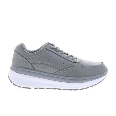 Propet Ultima WAA302L Womens Gray Wide Leather Lifetsyle Sneakers Shoes