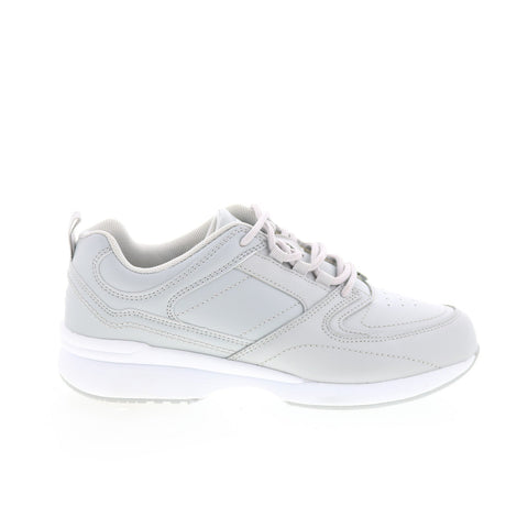Propet Life Walker Sport WAA312L Womens Gray Leather Lifestyle Sneakers Shoes