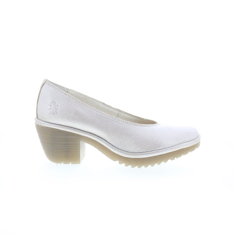 Fly London Walo WALO988FLY-012 Womens Silver Leather Pumps Heels Shoes