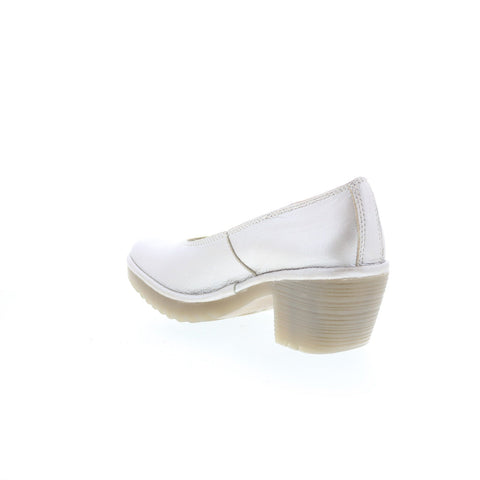 Fly London Walo WALO988FLY-012 Womens Silver Leather Pumps Heels Shoes
