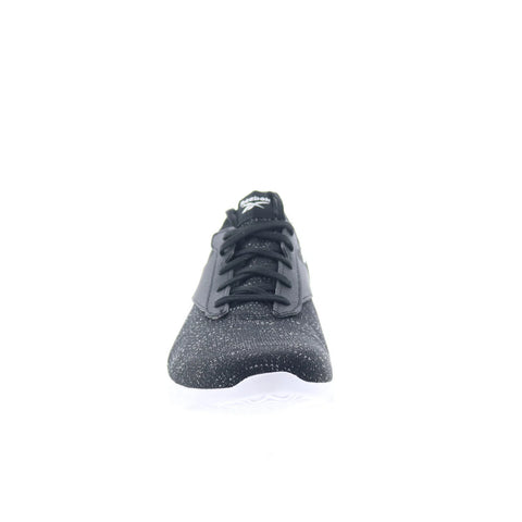 Reebok Walkawhile Womens Black Mesh Lace Up Lifestyle Sneakers Shoes